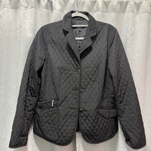 Talbots Black Quilted Jacket 12